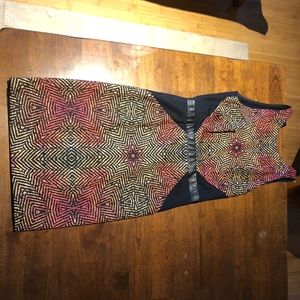 Nicole Miller Artelier Dress W/ Leather Detail 0!!